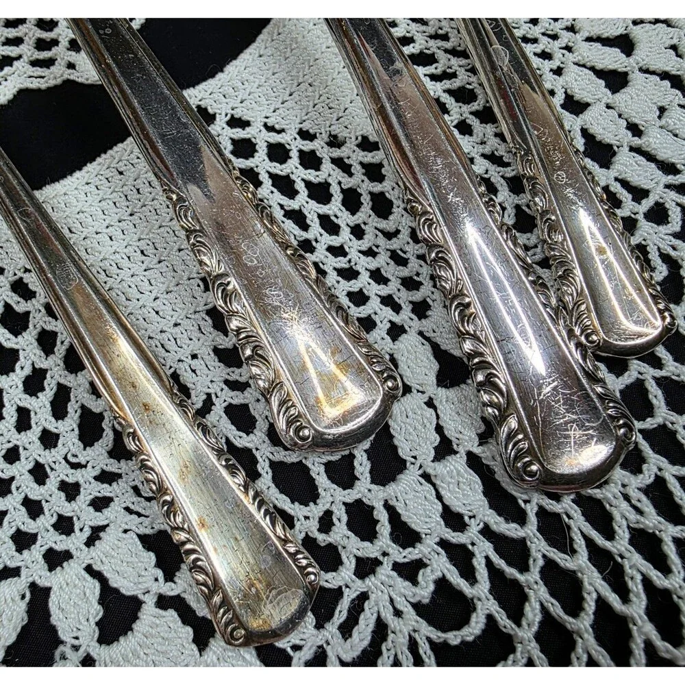 VTG Holmes & Edwards May Queen Silverplate Flatware Set w/Chest 1950s 56 Pc Set